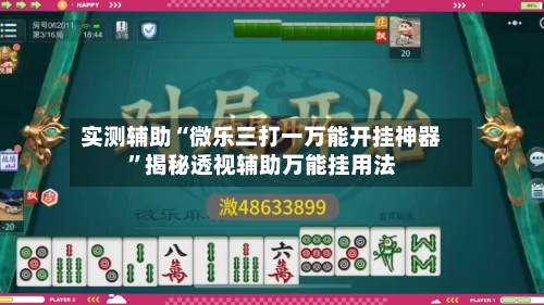 实测辅助“微乐三打一万能开挂神器	”揭秘透视辅助万能挂用法-第3张图片