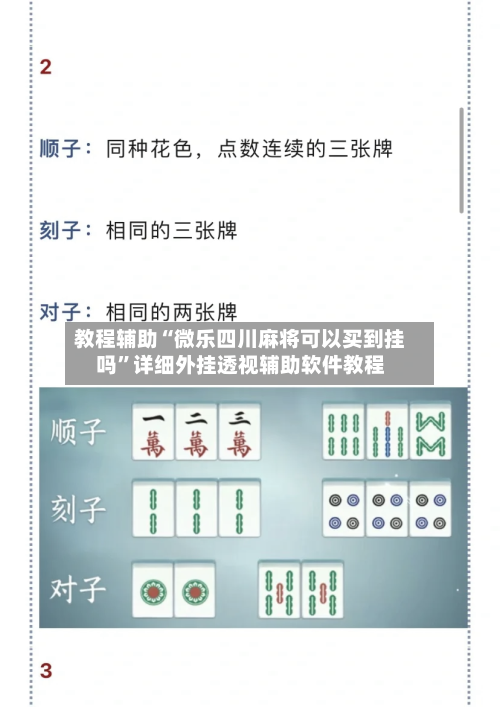 教程辅助“微乐四川麻将可以买到挂吗”详细外挂透视辅助软件教程-第1张图片