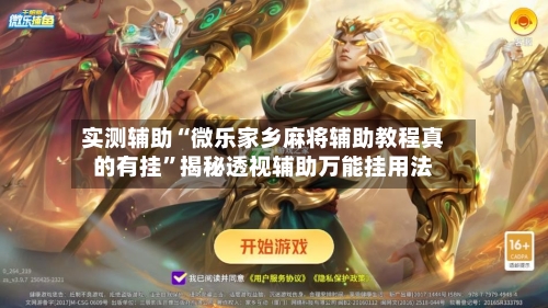 实测辅助“微乐家乡麻将辅助教程真的有挂”揭秘透视辅助万能挂用法-第1张图片