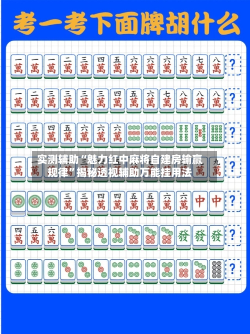 实测辅助“魅力红中麻将自建房输赢规律”揭秘透视辅助万能挂用法-第2张图片