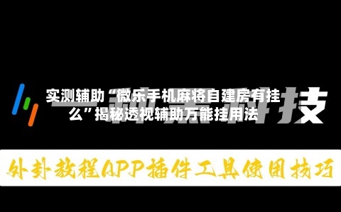 实测辅助“微乐手机麻将自建房有挂么”揭秘透视辅助万能挂用法-第1张图片