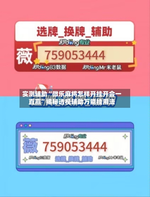 实测辅助“微乐麻将怎样开挂开会一直赢”揭秘透视辅助万能挂用法-第2张图片