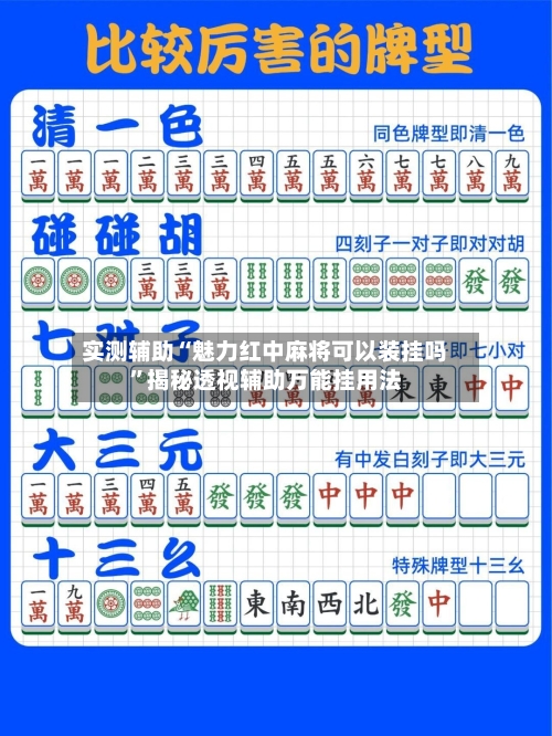 实测辅助“魅力红中麻将可以装挂吗”揭秘透视辅助万能挂用法-第1张图片