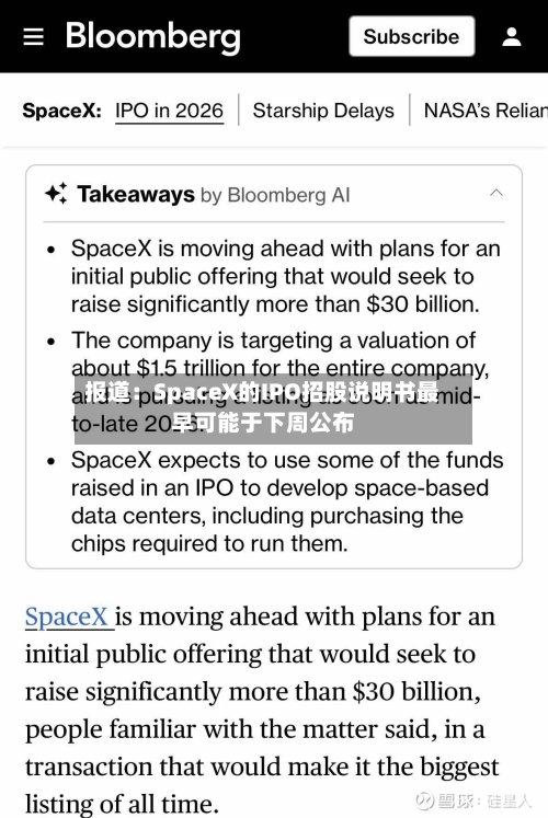 报道:SpaceX的IPO招股说明书最早可能于下周公布-第3张图片