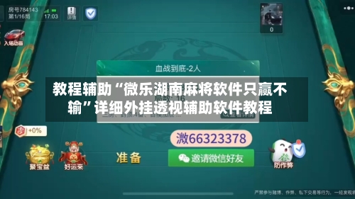 教程辅助“微乐湖南麻将软件只赢不输”详细外挂透视辅助软件教程-第1张图片