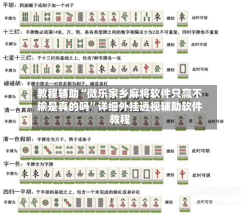 教程辅助“微乐家乡麻将软件只赢不输是真的吗	”详细外挂透视辅助软件教程-第2张图片