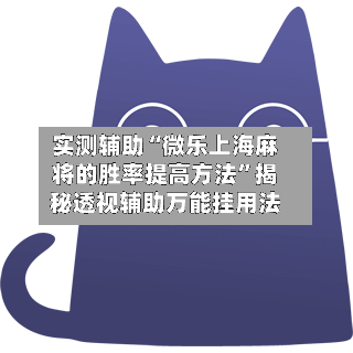 实测辅助“微乐上海麻将的胜率提高方法	”揭秘透视辅助万能挂用法-第1张图片