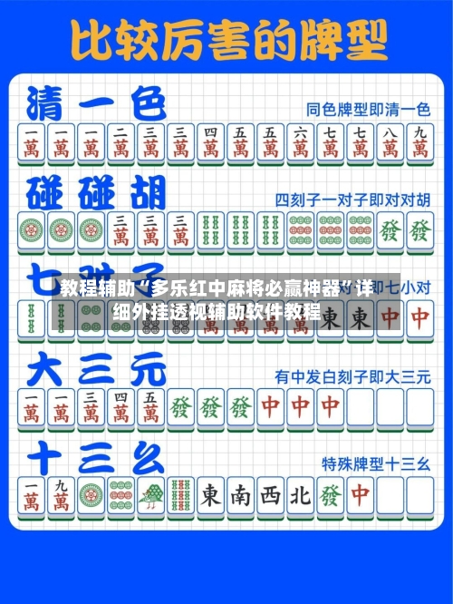 教程辅助“多乐红中麻将必赢神器	”详细外挂透视辅助软件教程-第1张图片