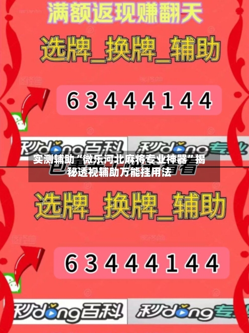 实测辅助“微乐河北麻将专业神器”揭秘透视辅助万能挂用法-第1张图片
