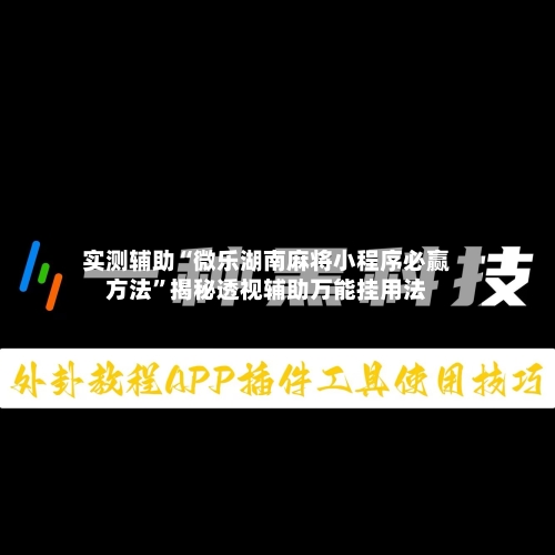 实测辅助“微乐湖南麻将小程序必赢方法	”揭秘透视辅助万能挂用法-第1张图片