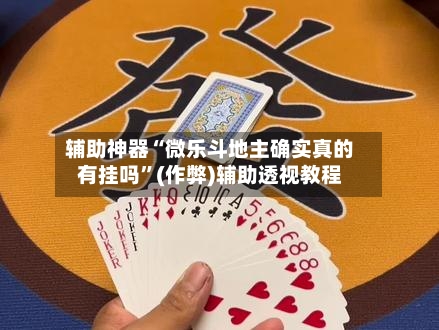 辅助神器“微乐斗地主确实真的有挂吗”(作弊)辅助透视教程-第1张图片