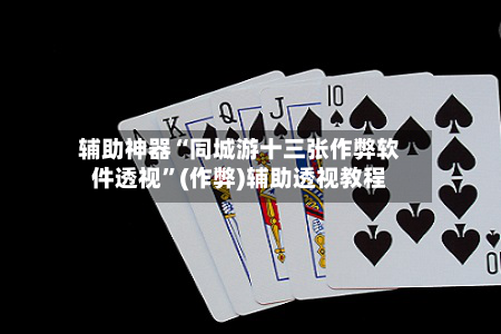 辅助神器“同城游十三张作弊软件透视”(作弊)辅助透视教程-第1张图片
