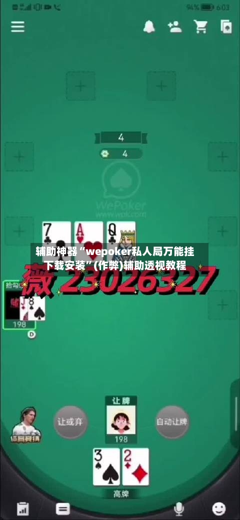 辅助神器“wepoker私人局万能挂下载安装”(作弊)辅助透视教程-第2张图片