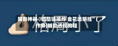 辅助神器“微信链接炸 金花透明挂”(作弊)辅助透视教程-第2张图片