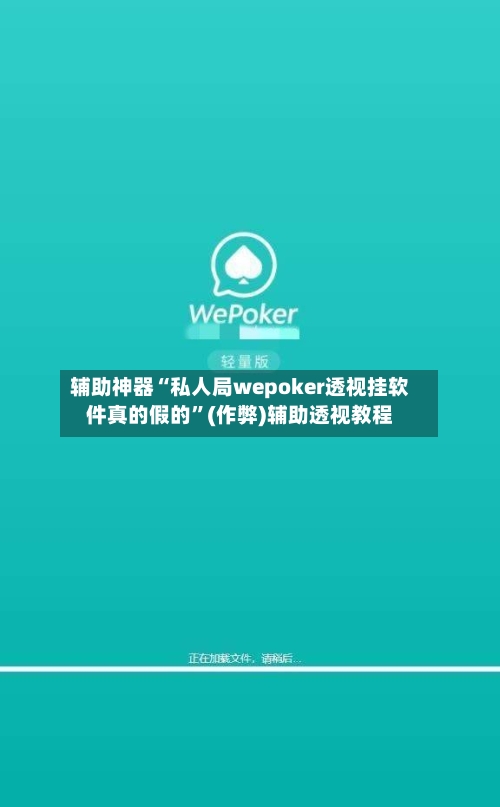 辅助神器“私人局wepoker透视挂软件真的假的	”(作弊)辅助透视教程-第2张图片