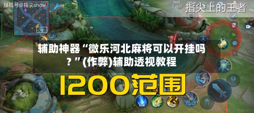 辅助神器“微乐河北麻将可以开挂吗? ”(作弊)辅助透视教程-第1张图片